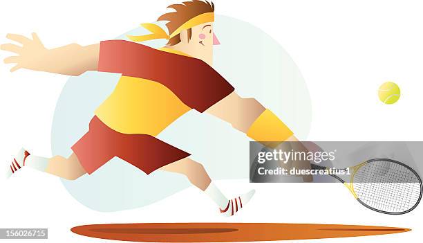 professional tennis player - sweating outside stock illustrations