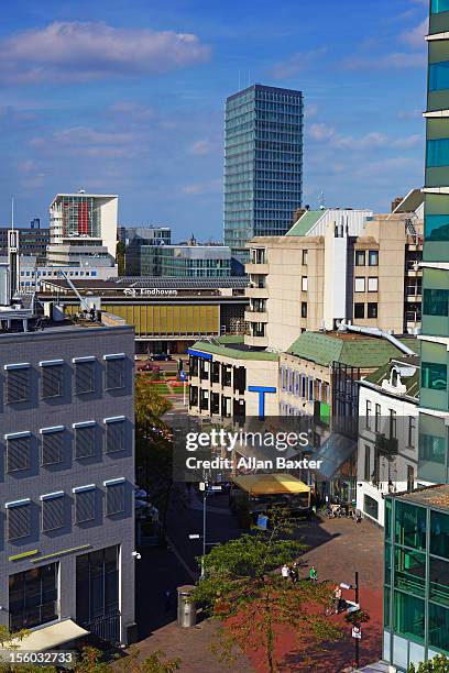 elevated skyline of eindhoven - eindhoven city stock pictures, royalty-free photos & images