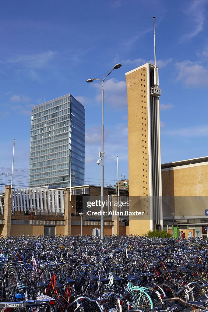 Bicycle park and Eindhoven station