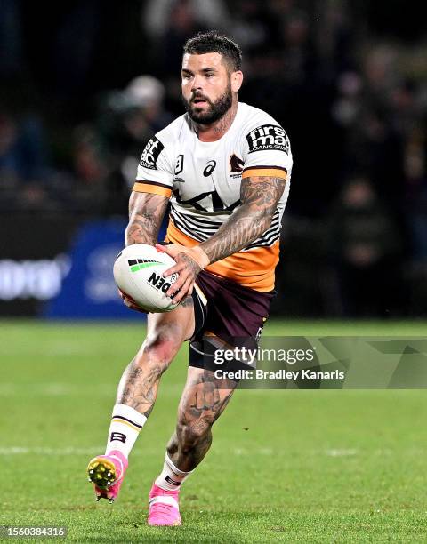 Adam Reynolds of the Broncos in action during the round 21 NRL match between South Sydney Rabbitohs and Brisbane Broncos at Sunshine Coast Stadium on...