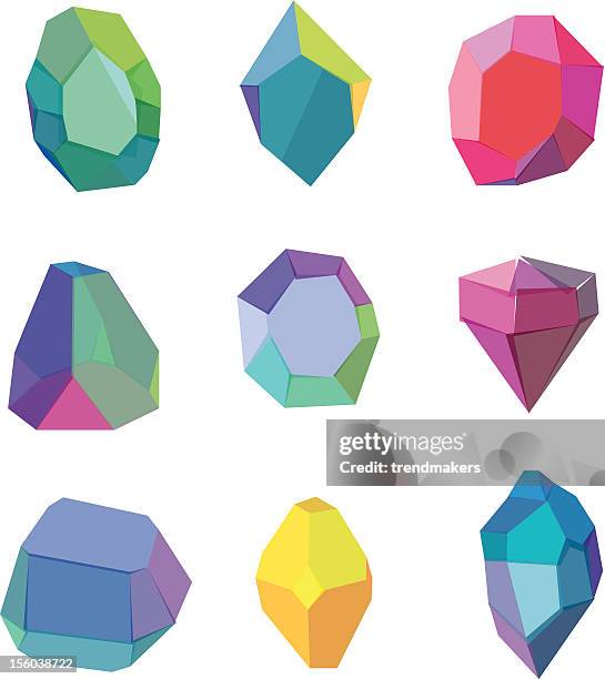 polygon crystal - refracted light stock illustrations