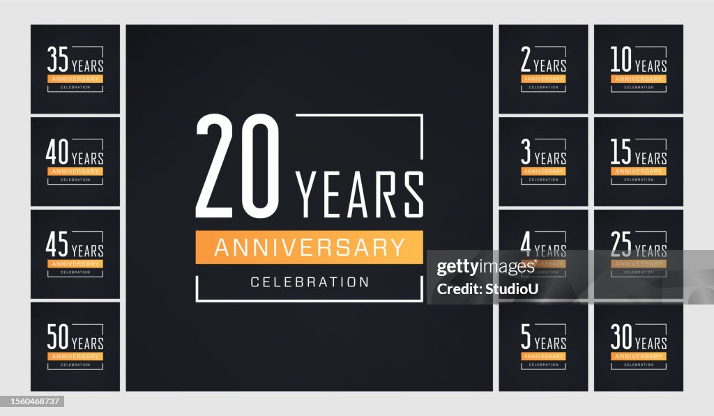 Anniversary Celebration Logo, Icon Design