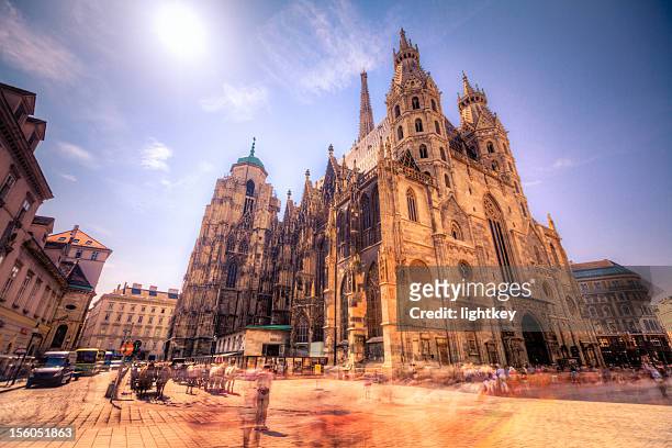 st stephen's cathedral in vienna, austria. - vienna stock pictures, royalty-free photos & images