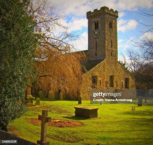 all hallows church, bardsey - west yorkshire stock pictures, royalty-free photos & images