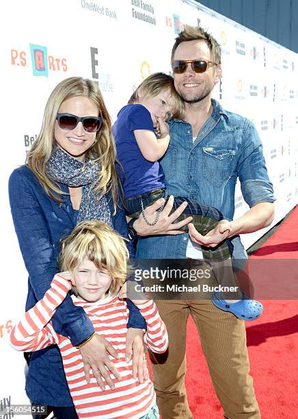 Actor Joel McHale with his wife Sarah Williams, and their sons Eddie and Isaac attend the creative arts fair and family day "Express Yourself",...