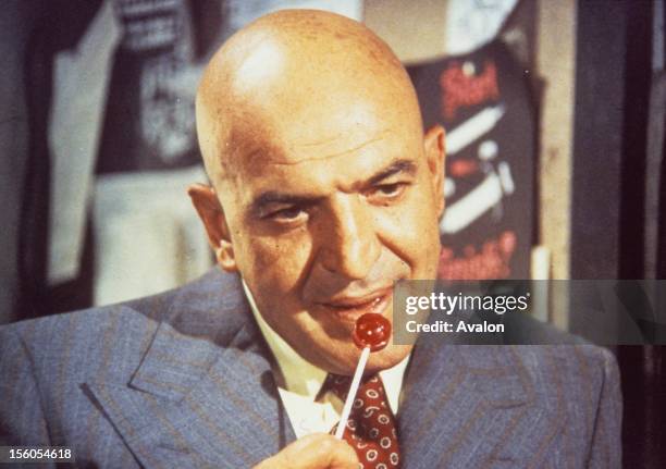 American Actor Telly Savalas Stars in the TV series 'Kojak', .