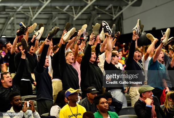 Fans during the Netball World Cup 2023, Pool A match between England and Barbados at Cape Town International Convention Centre Court 1 on July 28,...