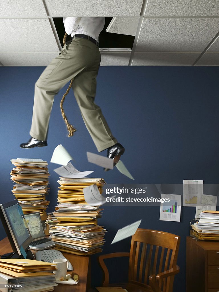 Office Escape Through Ceiling