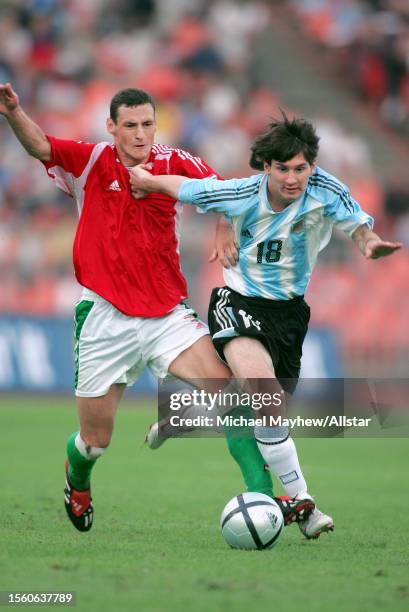 August 17: This incident between Vilmos Vanczak of Hungary & Lionel Messi of Argentina resulted in Lionel Messi been sent off after just 44 seconds...