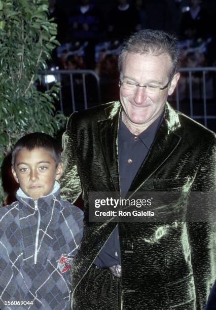 Cody Williams and Robin Williams during 'Harry Potter and The Sorcerer's Stone' New York Premiere at The Ziegfeld Theatre in New York City, New York,...