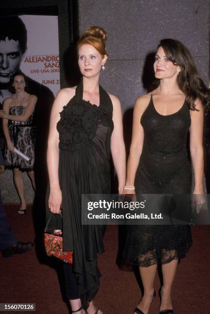 Cynthia Nixon and Kristin Davis during 56th Annual Tony Awards - Arrivals at Radio City Music Hall in New York City, New York, United States.