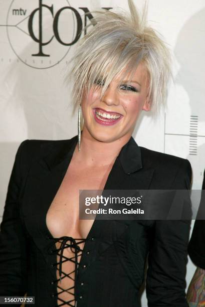 Pink during MTV Icon Honors Aerosmith - Arrivals at Sony Pictures Studios in Culver City, California, United States.