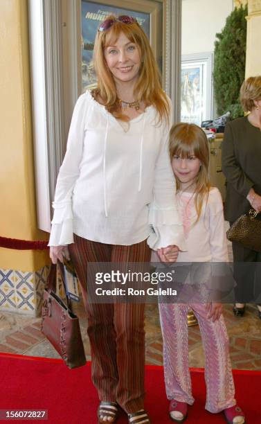 Casandra Peterson and Daughter during 'Agent Cody Banks' World Premiere at Mann Village Theater in Westwood, California, United States.