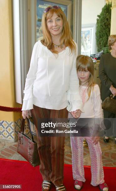 Casandra Peterson and Daughter during 'Agent Cody Banks' World Premiere at Mann Village Theater in Westwood, California, United States.