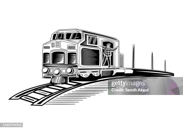 Moving Train Vehicle Rail Transportation High-Res Vector Graphic ...