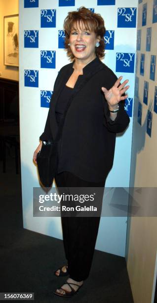 Joy Behar during Comedy Tonight - A Night of Comedy to Benefit the 92nd Street Y at 92nd Street Y in New York City, New York, United States.