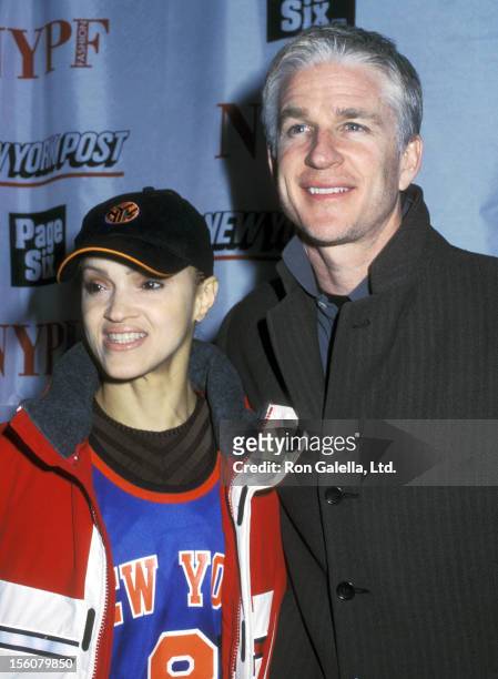 Actor Matthew Modine and wife Caridad Rivera attend The New York Post's First Fashion Supplement Party on February 7, 2002 at Mercer Kitchen in New...