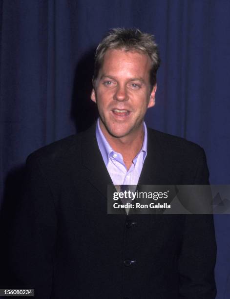 Kiefer Sutherland during Fox Television 2002-2003 Upfront Party at Pier 88 in New York City, New York, United States.