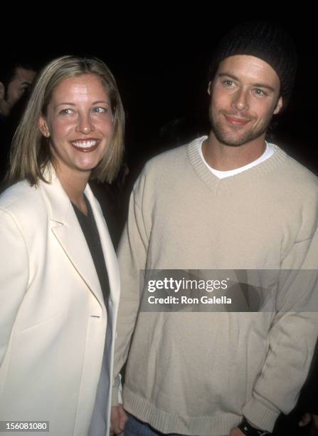 Brad Rowe and Lisa Fiori during 'Pay It Forward' Los Angeles Premiere at Academy of Motion Picture Arts & Science in Beverly Hills, California,...