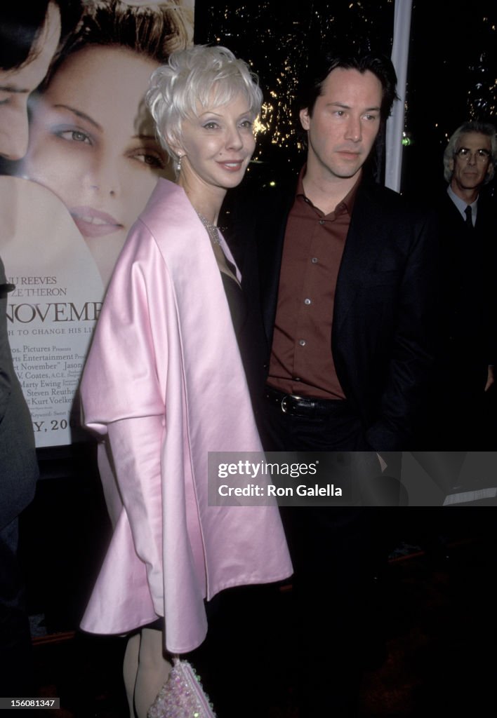 Patsy Reeves Keanu Reeves and Mother Patricia Reeves during Sweet November... News ...