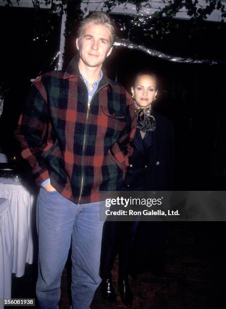 Actor Matthew Modine and wife Caridad Rivera attend the Party to Celebrate Carly Simon's New Book - 'The Nighttime Chauffeur' on October 14, 1993 at...