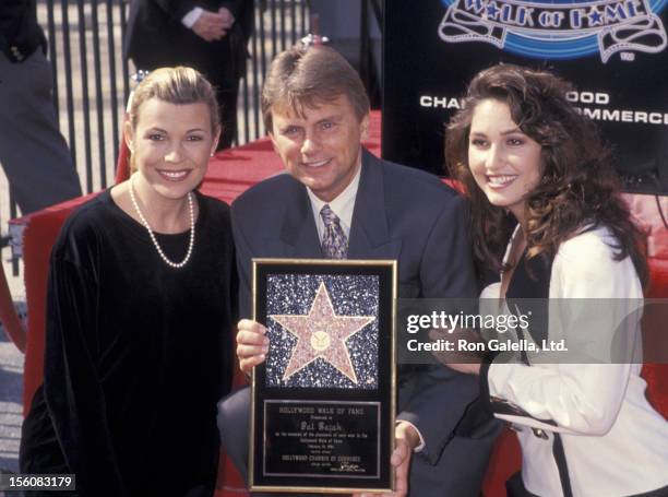 Game Show Host Pat Sajak, wife Lesly Brown and Vanna White attending 'Pat Sajak Receives Walk of Fame Star' on February 10, 1994 at the Hollywood...