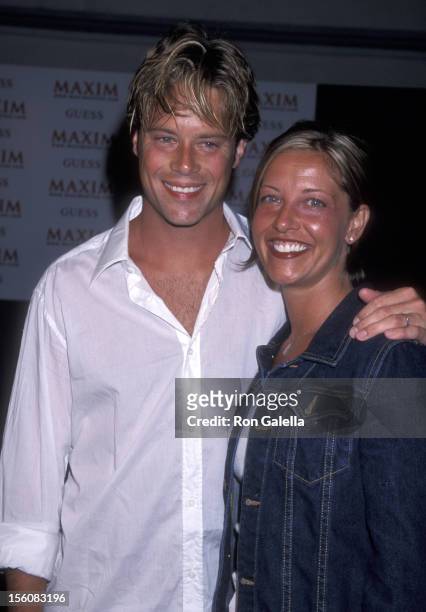 Brad Rowe and Lisa Fiori during Grand Opening Party for Maxim Hotel at Maxim Hotel in Hollywood, California, United States.