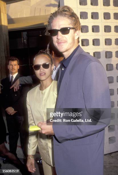 Actor Matthew Modine and wife Caridad Rivera attend the 'Madonna: Truth or Dare' Hollywood Premiere on May 6, 1991 at Pacific's Cinerama Dome in...