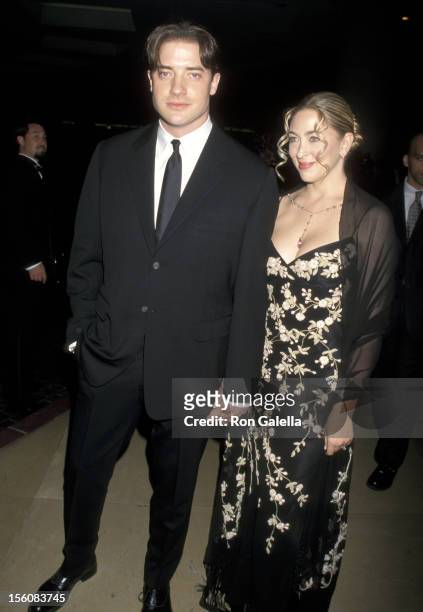 Brendan Fraser and Afton Smith during 1st Annual Make-Up & Hairstylists Awards at Beverly Hilton Hotel in Beverly Hills, California, United States.