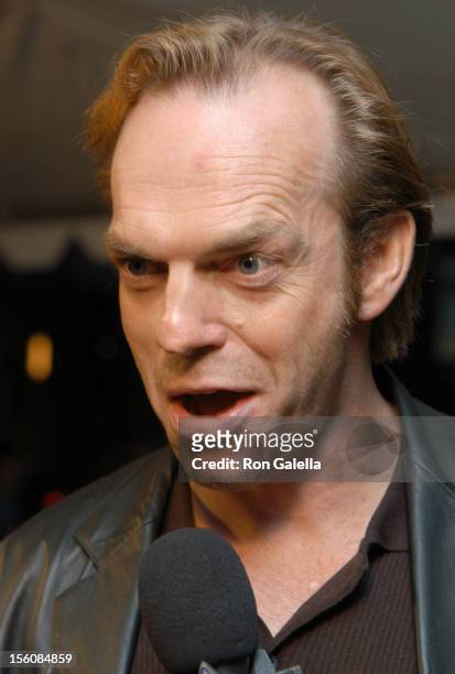 Hugo Weaving during 'Matrix Reloaded' New York Premiere - Outside Arrivals at The Ziegfeld Theater in New York City, New York, United States.