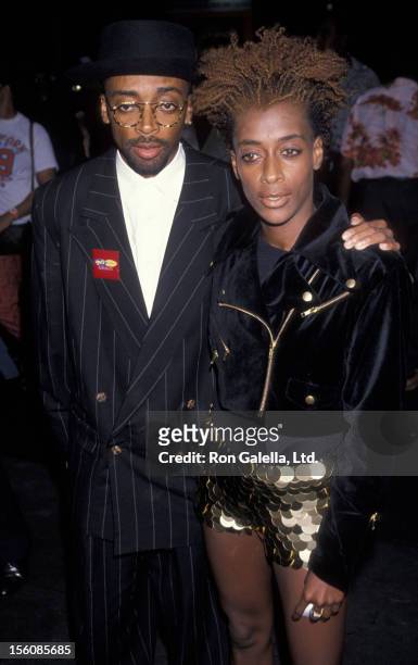Director Spike Lee and sister Joi Lee attending the premiere of 'Mo' Better Blues' on July 23, 1990 at the Ziegfeld Theater in New York City, New...