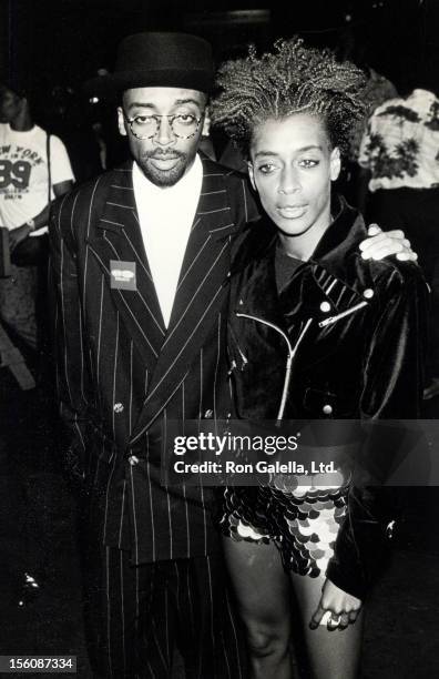 Director Spike Lee and sister Joi Lee attending the premiere of 'Mo' Better Blues' on July 23, 1990 at the Ziegfeld Theater in New York City, New...