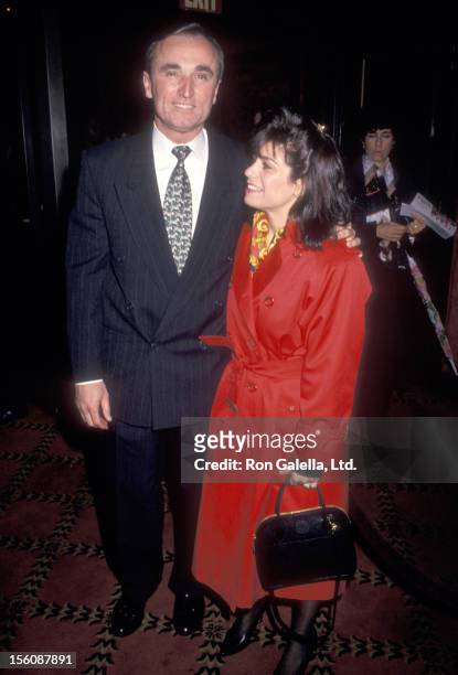 Police Commissioner William J. Bratton and wife Cheryl Fiandaca attend 'The Paper' New York City Premiere on March 15, 1994 at Ziegfeld Theater in...