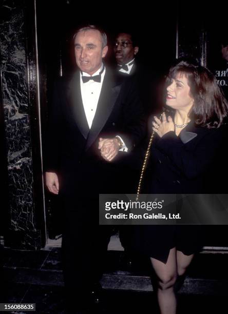 Police Commissioner William J. Bratton and wife Cheryl Fiandaca attend the 20th Anniversary Celebration of The New Yorker on February 12, 1995 at the...