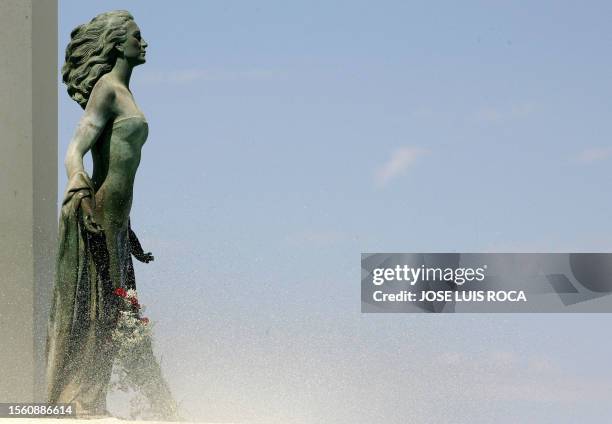 Statue of Spanish singer Rocio Jurado is seen, 01 June 2006 in her home town of Chipiona, southern Spain. Jurado, one of Spain's most beloved...