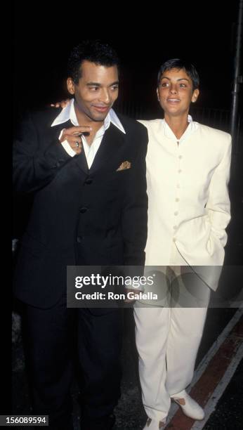 Ingrid Casares and Jon Secada attending 'Sony Corporation Pre-Grammy Awards Party' on March 1, 1994 at the Metropolitan Museum of Art in New York...