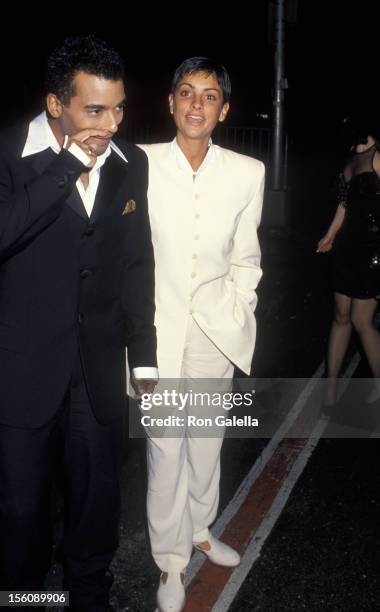 Ingrid Casares and Jon Secada attending 'Sony Corporation Pre-Grammy Awards Party' on March 1, 1994 at the Metropolitan Museum of Art in New York...