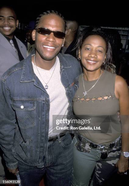 Actor D.L. Hughley and wife Ladonna Hughley attend the 'Baby Boy' Century City Premiere on June 21, 2001 at Loews Century Plaza Cinemas in Century...