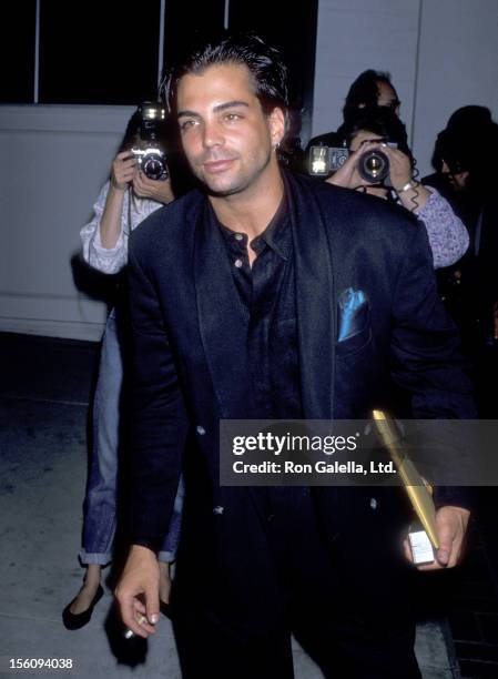 Actor Richard Grieco attends a 'Private Party Hosted by Stephen J. Cannell' on July 10, 1989 at Chasen's Restaurant in Beverly Hills, California.