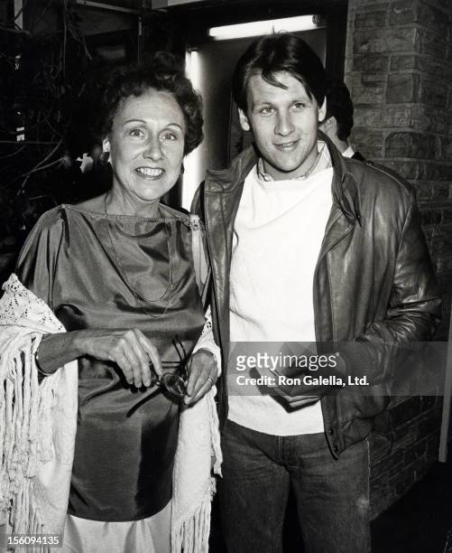 Actress Jean Stapleton and John Putch attending the premiere of 'Cloud Nine' on May 8, 1983 at the Los Angeles Stage Company West in Los Angeles,...