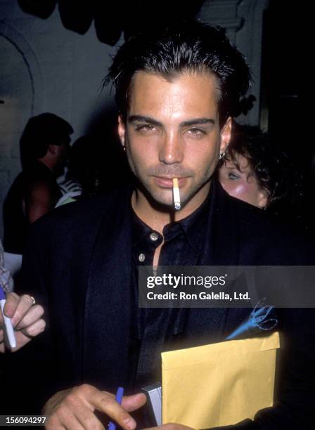 Actor Richard Grieco attends a 'Private Party Hosted by Stephen J. Cannell' on July 10, 1989 at Chasen's Restaurant in Beverly Hills, California.