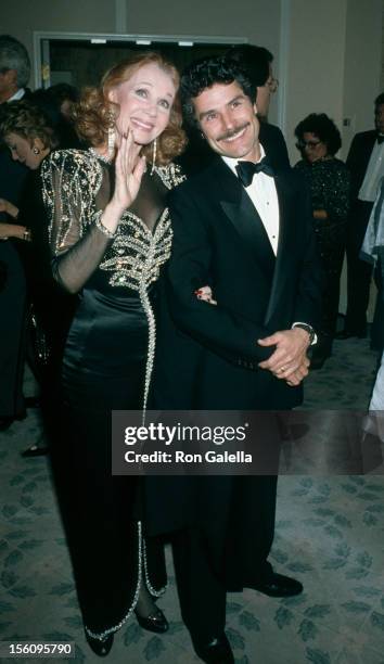 Actress Katherine Helmond and artist David Christian attending 43rd Annual Golden Globe Awards on January 24, 1986 at the Beverly Hilton Hotel in...