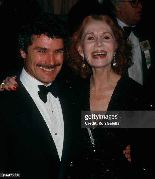 Actress Katherine Helmond and artist David Christian attending 44th Annual Golden Globe Awards on January 31, 1987 at the Beverly Hilton Hotel in...