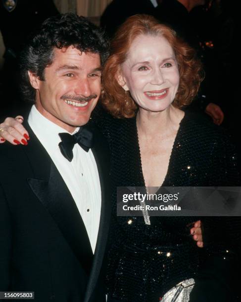 Actress Katherine Helmond and artist David Christian attending 44th Annual Golden Globe Awards on January 31, 1987 at the Beverly Hilton Hotel in...