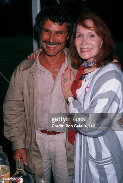 Actress Katherine Helmond and artist David Christian attending 'Scenerey Greenery Benefit Party' on July 28, 1990 at Montauk Manor in Monauk, New...