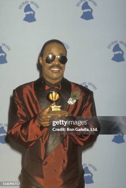 Musician Stevie Wonder attending 28th Annual Grammy Awards on February 25, 1986 at the Shrine Auditorium in Los Angeles, California.