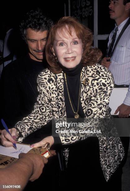 Actress Katherine Helmond and artist David Christian attending the opening of 'Wrong Turn Lungfish' on May 21, 1992 at the Coronet Theater in West...