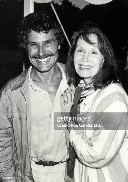 Actress Katherine Helmond and artist David Christian attending 'Scenery Greenery Benefit Party' on July 28, 1990 at Montauk Manor in Montauk, New...