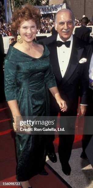 Actress Marion Ross and Paul Michael attending 44th Annual Primetime Emmy Awards on August 30, 1992 at the Pasadena Civic Auditorium in Pasadena,...