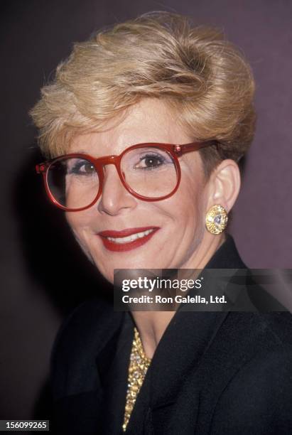 Personality Sally Jessy Raphael attending 17th Annual Daytime Emmy Awards on June 28, 1990 at the Marriott Marquis Hotel in New York City, New York.